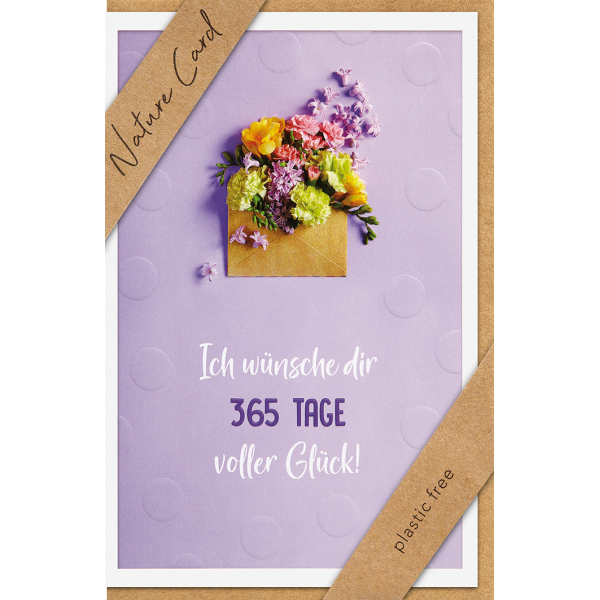 Allgemeine Wünsche Nature Cards unverpackte Glückwunschkarte mit Umschlag Umschlag mit Blumen