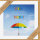 Allgemeine Wünsche - Nature Cards - unverpackt - Glückwunschkarte im Format 15,5 x 15,5 cm mit Briefumschlag – Regenbogen Regenschirm