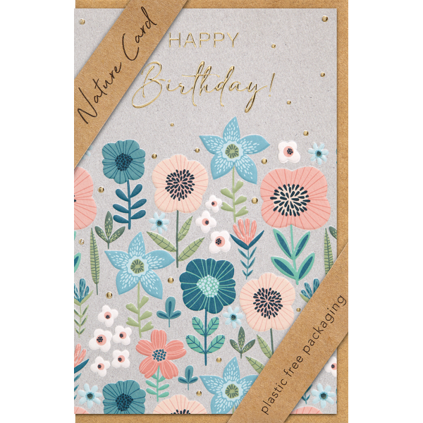 Geburtstag Nature Cards unverpackt Glückwunschkarte mit Umschlag Blumenwiese