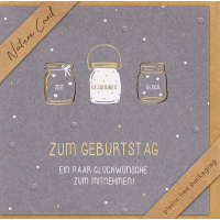 Geburtstag Nature Cards Quadratische unverpackte...