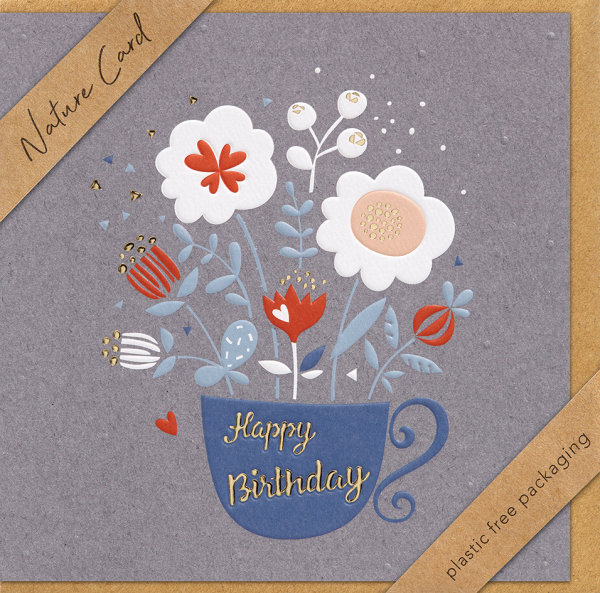 Geburtstag - Nature Cards - unverpackt - Glückwunschkarte im Format 15,5 x 15,5 cm mit Briefumschlag
