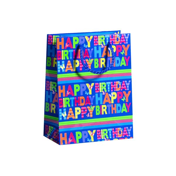 3er-Set Geschenktüten - 3 Geschenktaschen - A5-Format - Happy Birthday - Bundle 2024