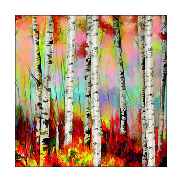 Servietten Format: 33 x 33 cm 3-lagig 20 Servietten Birch forrest Buchenwald