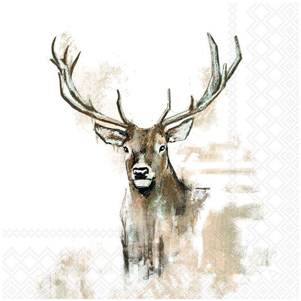 Servietten Lunch 33x33 cm 3-lagig 20 Servietten Antlers Hirsch mit Geweih