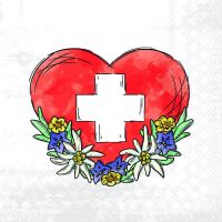 Schweiz Servietten Lunch 33 x 33 cm 3-lagig 20 Servietten...