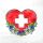 Schweiz Servietten Lunch 33 x 33 cm 3-lagig 20 Servietten Swiss heart Schweizer Herz