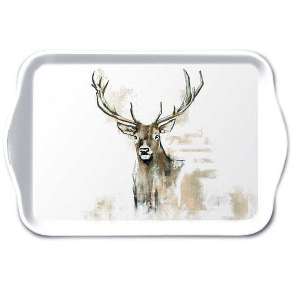 Tray Melamine Tablett 13 x 21 cm Antlers Hirsch mit Geweih