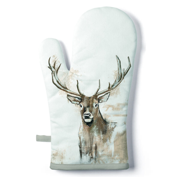 Ofenhandschuh 18 x 30 cm Antlers Hirsch mit Geweih