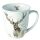 Becher Mug 0.4 L Fine Bone China Ø 10 cm x H 10,5 cm Antlers Hirsch mit Geweih