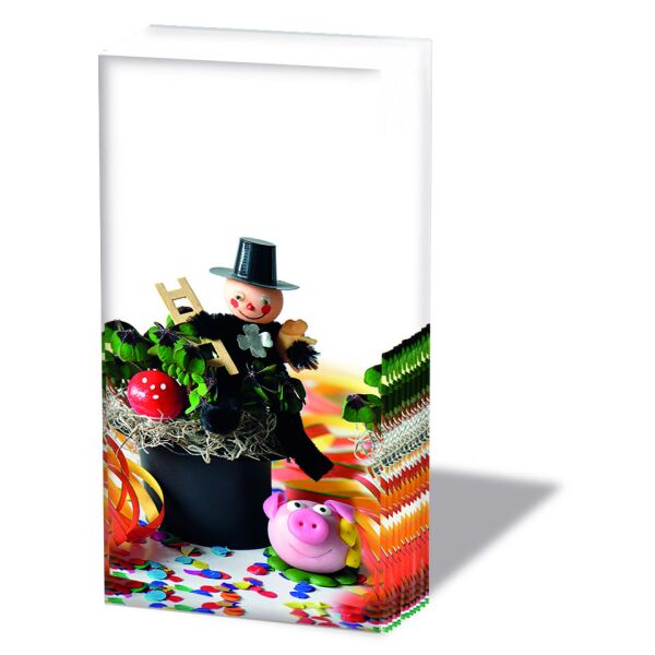 Neujahr Neues Jahr Silvester Taschentücher 4-lagig 10 Stück Lucky charms Glücksbringer