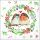 Weihnachten Servietten Format: 33 x 33 cm 3-lagig 20 Servietten Sparrow and robin