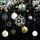 Weihnachten Servietten 33 x 33 cm 3-lagig 20 Servietten Christmas baubles black