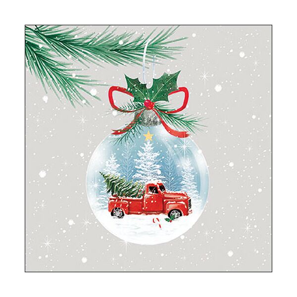 A Weihnachten Servietten Lunch Napkin Lunch Format: 33 x 33 cm 3-lagig 20 Servietten Truck in bauble FSC Mix