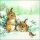 Weihnachten Servietten 33 x 33 cm 3-lagig 20 Servietten Friends in snow Hasen im Bau