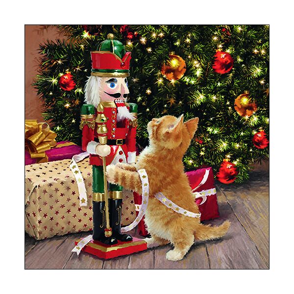 A Weihnachten Servietten Format: 33 x 33 cm 3-lagig 20 Servietten Playing with nutcracker
