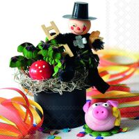 Silvester Neues Jahr Servietten 33 x 33 cm 3-lagig 20...