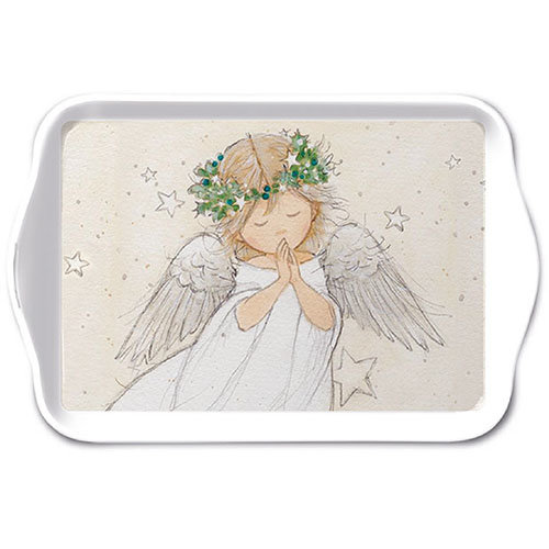 Weihnachten – Tray Melamine – Tablett – Format: 13 x 21 cm – Praying angel