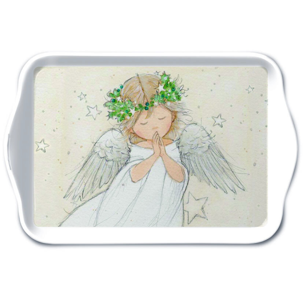 Weihnachten Tray Melamine Tablett Format: 13 x 21 cm Praying angel