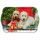 Weihnachten Tablett 13 x 21 cm Dogs at the door Hunde vor der Tür