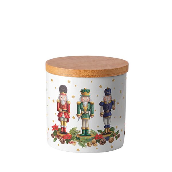 Weihnachten Vorratsdose klein Ø 10 cm x 10 cm 1 Dose pro Packung Bearded nutcracker Nussknacker