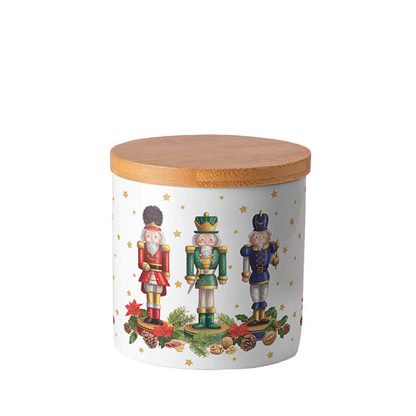 Weihnachten Vorratsdose klein Ø 10 cm x 10 cm 1 Dose pro Packung Bearded nutcracker Nussknacker