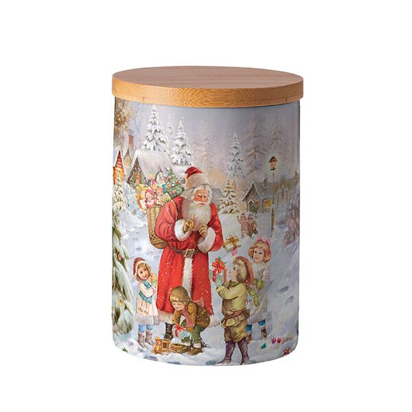 Weihnachten Vorratsdose medium Storage Jahr medium Ø 10 cm x 13,5 cm Santa bringing presents Weihnachtsmann