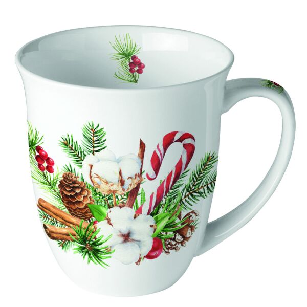 Weihnachten Becher Mug 0.4 L Fine Bone China Format: Ø 10 cm x H 10,5 cm 1 Becher pro Packung Christmas arrangement