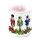 Weihnachten Kerze medium Ø 10 cm x 10 cm Brenndauer 45 Std Winter greenery white Nussknacker