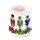 Weihnachten Kerze medium Ø 10 cm x 10 cm Brenndauer 45 Std Winter greenery white Nussknacker