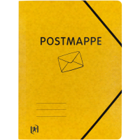 Eckspannermappe A4 gelb mit Aufruck Postmappe Oxford Top...