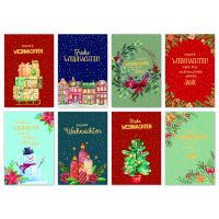 Weihnachten 100 Grußkarten mit Umschlag Bundle-UVP...
