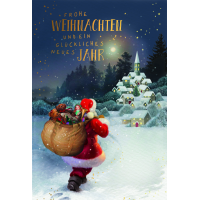 Weihnachten Beutel mit 6 Grußkarten Bundle, 2...