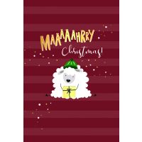 Weihnachten Glückwunschkarten Schaf mit Mütze...