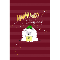 Weihnachten Glückwunschkarten Schaf mit Mütze...