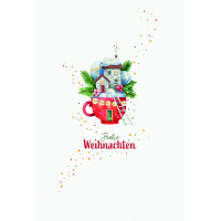 Weihnachten Glückwunschkarten Schnee, Häuser,...
