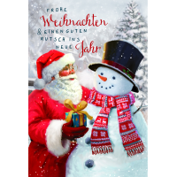 Weihnachten Glückwunschkarten Weihnachtsmann bringt...