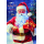 Weihnachten Glückwunschkarten Weihnachtsmann mit Geschenk, Naturkarton