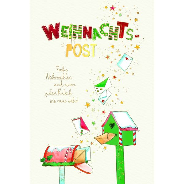 Weihnachten Skorpions art Glückwunschkarten Briefe, Briefkästen, Naturkarton, mit Goldfolie und Blindprägung