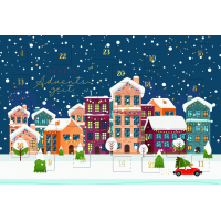 Advent Grußkarte mit Umschlag Adventskalenderkarte...