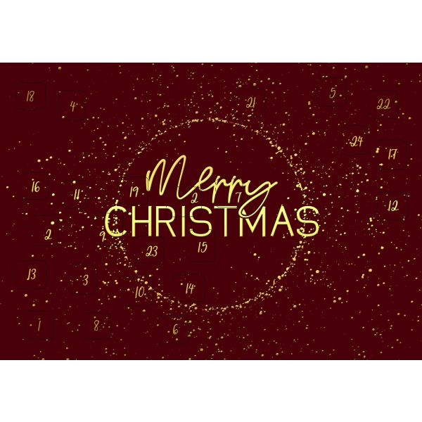Weihnachten Adventskalender A5 Glückwunschkarten Schriftkarte, mit Goldfolie, gestanzt