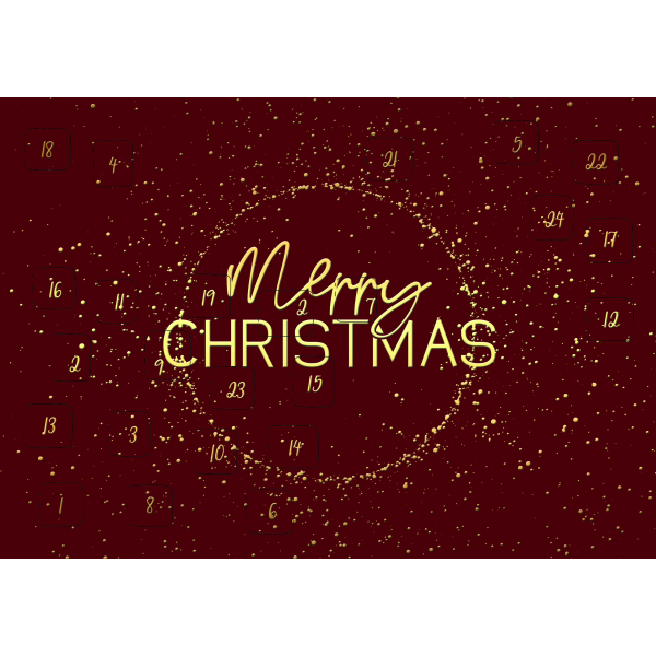 Weihnachten Adventskalender A5 Glückwunschkarten Schriftkarte, mit Goldfolie, gestanzt