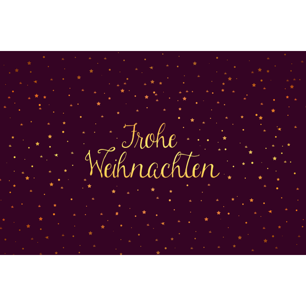 Weihnachten 5er-Beutel Glückwunschkarten 5 bordeauxrote Umschläge mit Goldfolie
