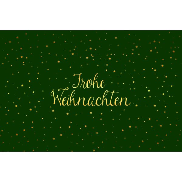 Weihnachten 5er-Beutel Glückwunschkarten 5 tannengrüne Umschläge mit Goldfolie