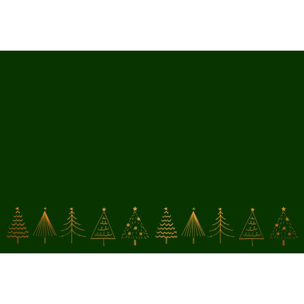 Weihnachten 5er-Beutel Glückwunschkarten 5 tannengrüne Umschläge mit Goldfolie