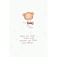 Geburt Glückwunschkarten Teddybärenkopf,...
