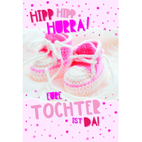 Geburt Baby Mädchen Glückwunschkarte mit...