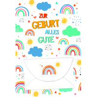 Geburt Baby Geldkarte Glückwunschkarten mit Umschlag...