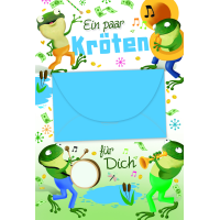 Geldkarte Glückwunschkarten Kröten musizieren,...
