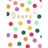 Klammermini Danke Glückwunschkarten im Format  5,5 x...