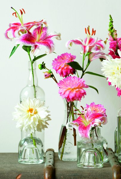 Fotokarte Blumen - Glückwunschkarten im Format  11,5 x 17 cm - Blumen und verschiedenen Gefäßen